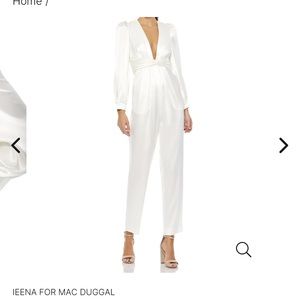 Ieena for Mac Duggal White Jumpsuit